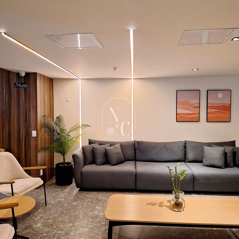 Studio moderno - Acad/Sauna / Metrô Carioca