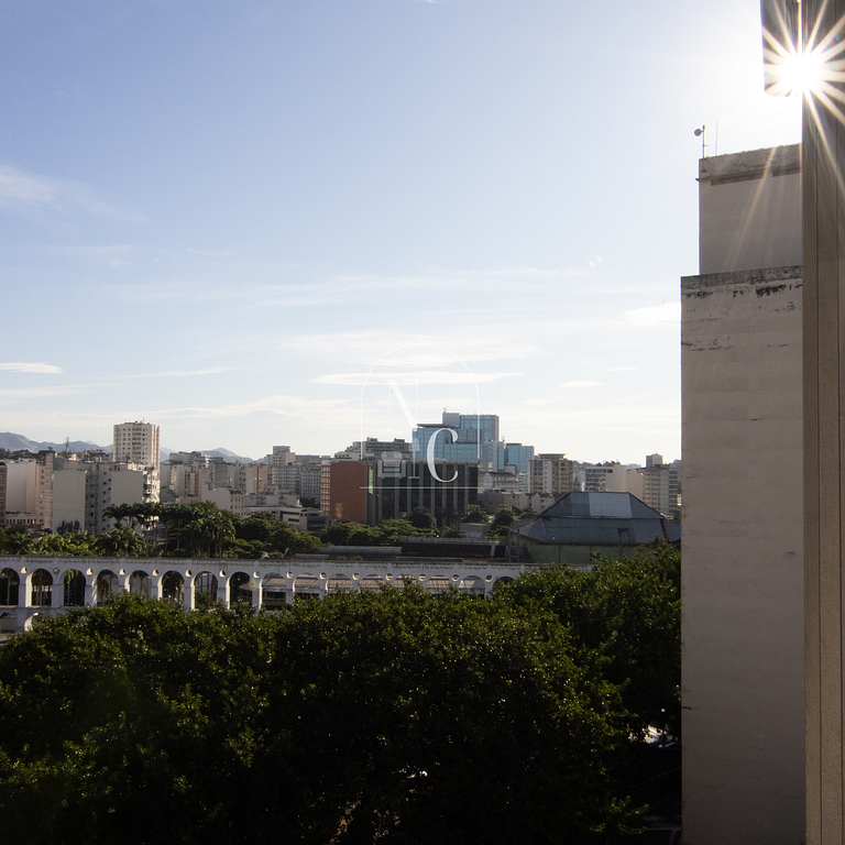 Estúdio vista arcos da lapa com piscina e academia