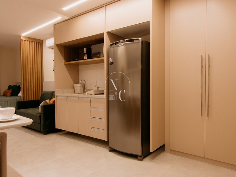 Studio moderno - Acad/Sauna / Metrô Carioca