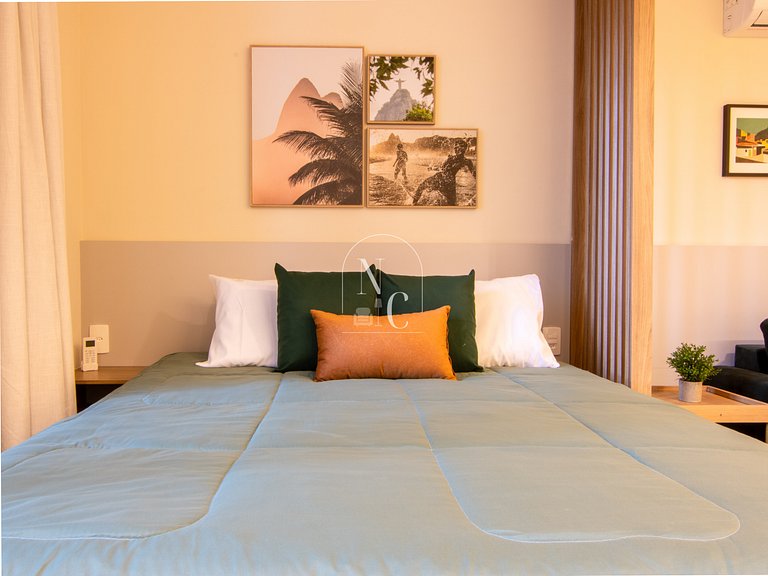 Studio moderno - Acad/Sauna / Metrô Carioca