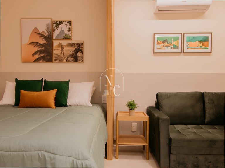 Studio moderno - Acad/Sauna / Metrô Carioca