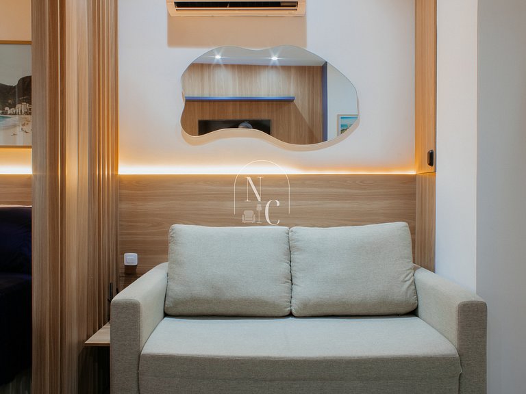 Studio moderno - Acad/Sauna / Metrô Carioca