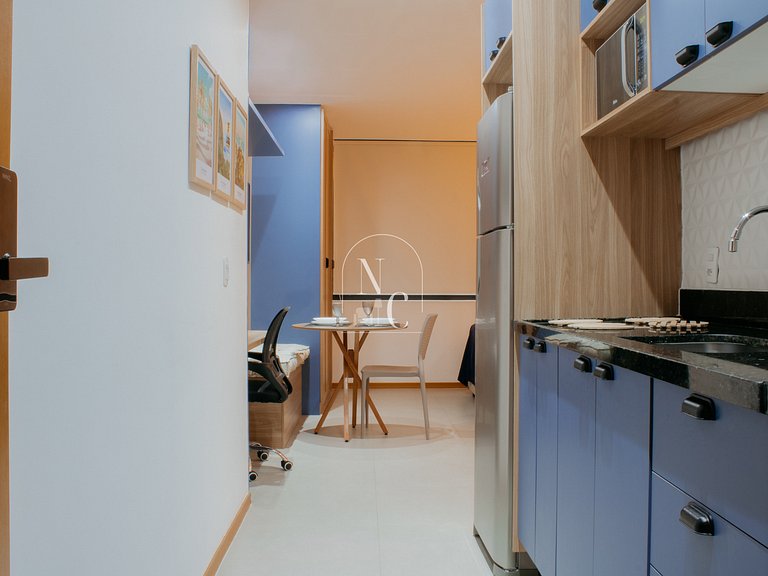 Studio moderno - Acad/Sauna / Metrô Carioca