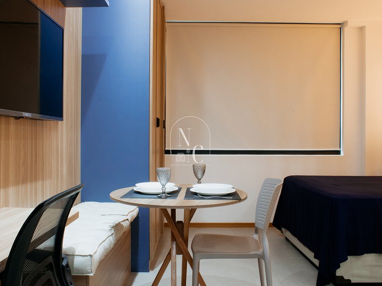 Studio moderno - Acad/Sauna / Metrô Carioca