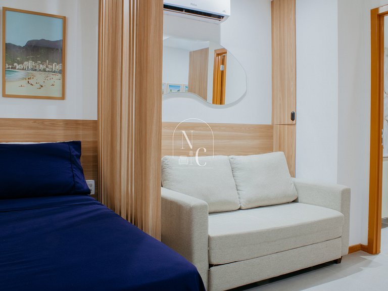 Studio moderno - Acad/Sauna / Metrô Carioca