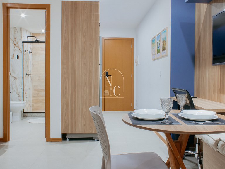 Studio moderno - Acad/Sauna / Metrô Carioca