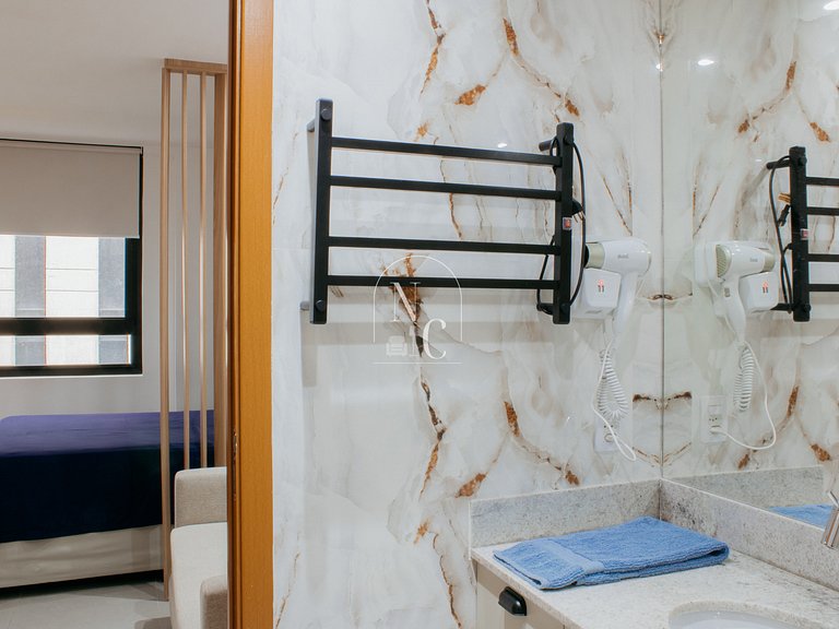 Studio moderno - Acad/Sauna / Metrô Carioca