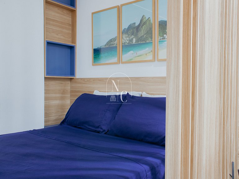 Studio moderno - Acad/Sauna / Metrô Carioca