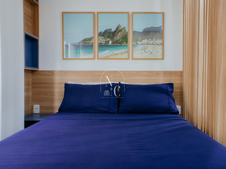 Studio moderno - Acad/Sauna / Metrô Carioca