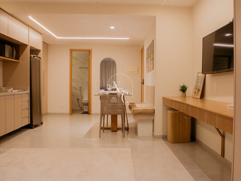 Studio moderno - Acad/Sauna / Metrô Carioca