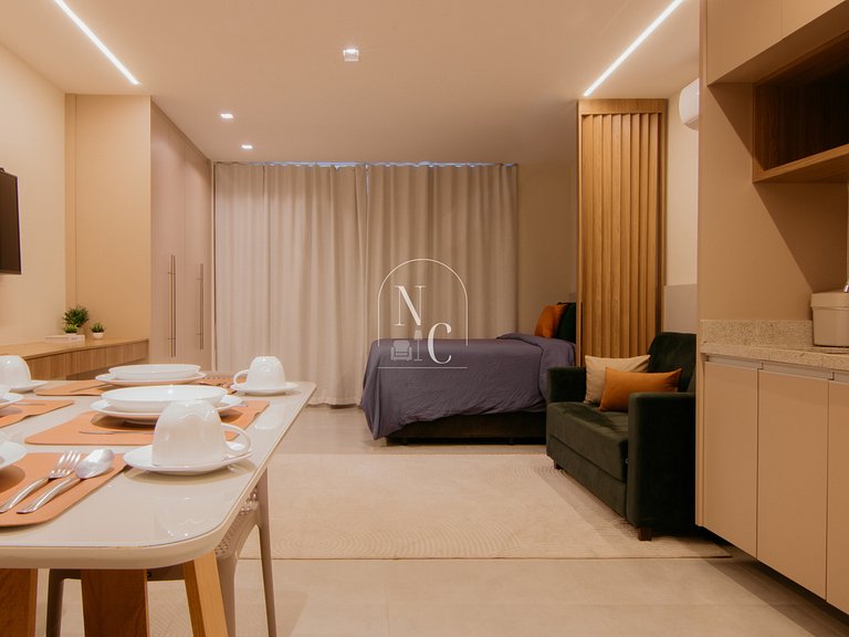Studio moderno - Acad/Sauna / Metrô Carioca
